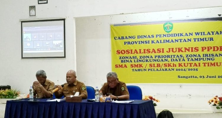 Cabang Dinas Pendidikan Kalimantan Timur (Kaltim) wilayah II Bontang-Kutai Timur melakukan sosialisasi juknis PPDB