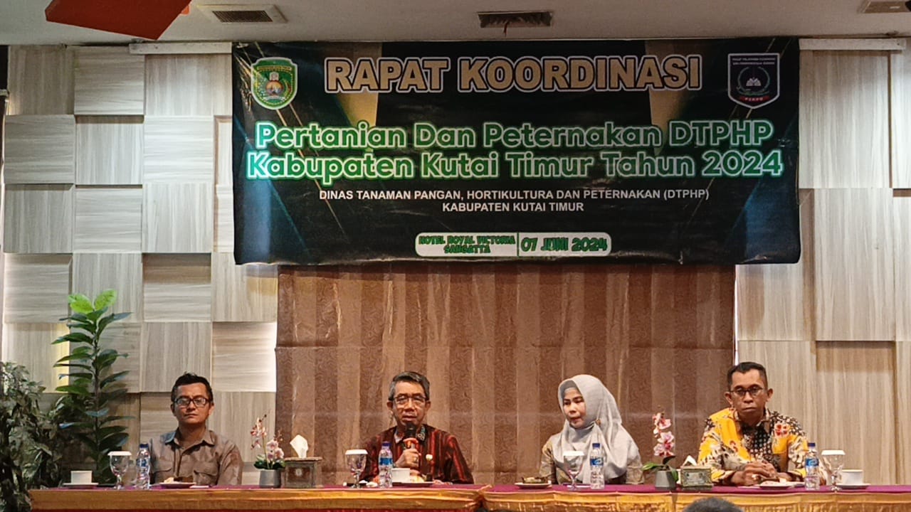 Rapat Koordinasi (rakor) pertanian dan peternakan Dinas Tanaman Pangan Holtikultura dan Peternakan (DTPHP) Kabupaten Kutai Timur (Kutim)