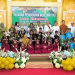 Kepala Disdikbud Kutim, Mulyono saat menghadiri Haflah Akhirussanah Tahfidzul Qur'ani Dan Pentas Semi TK Mastiyoh, di Gang Belimbing, Sangatta Utara.