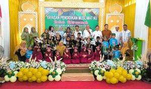 Kepala Disdikbud Kutim, Mulyono saat menghadiri Haflah Akhirussanah Tahfidzul Qur'ani Dan Pentas Semi TK Mastiyoh, di Gang Belimbing, Sangatta Utara.